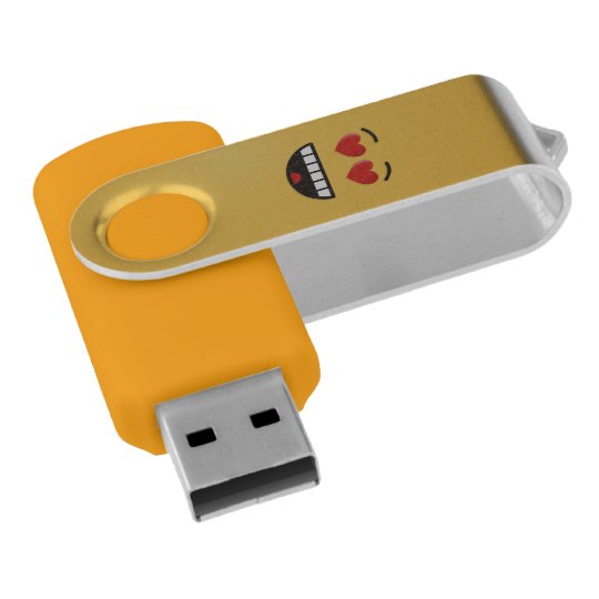 Smiling Face with Heart-Shaped Eyes USB Flash Drive