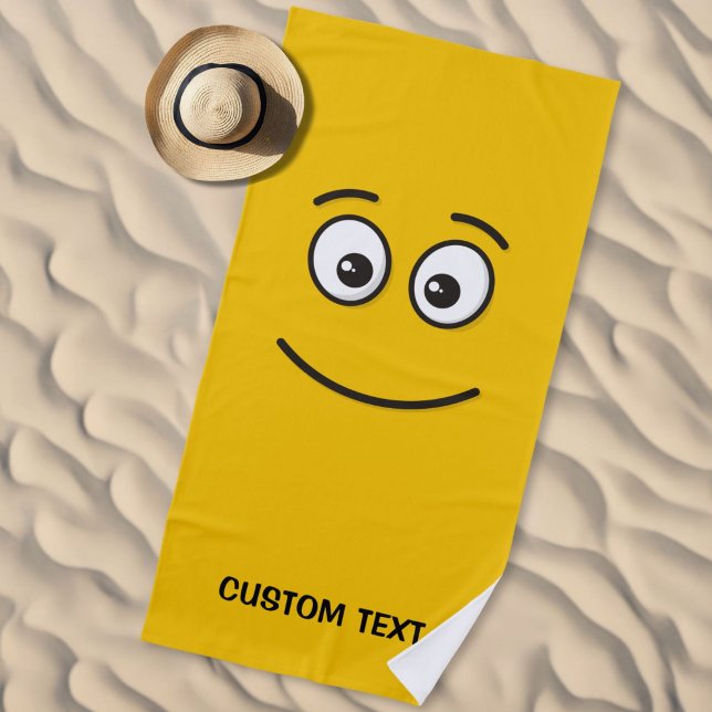 Smiling Face with Open Eyes Beach Towel (Creator Uploaded)