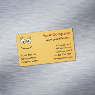 Smiling Face with Open Eyes Business Card Magnet