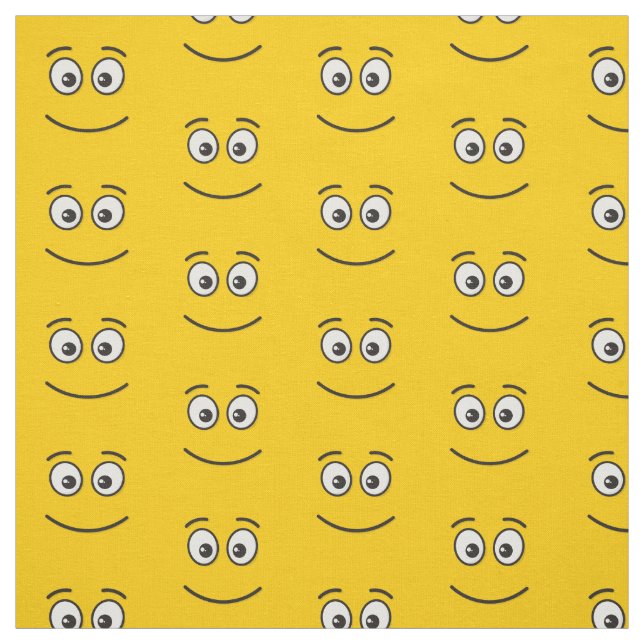 Smiling Face with Open Eyes Fabric (Swatch)
