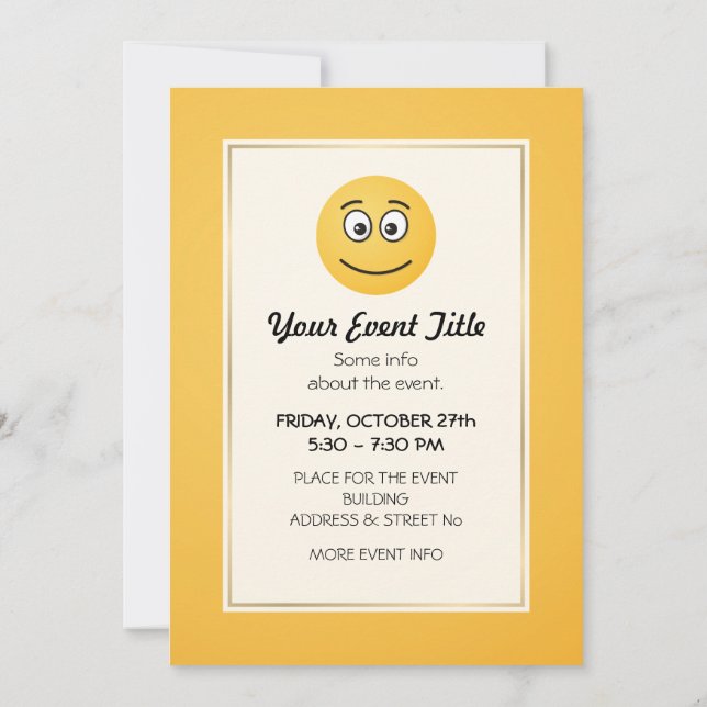 Smiling Face with Open Eyes Invitation (Back)