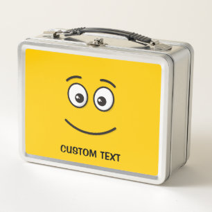 Smiling Face with Open Eyes Metal Lunch Box