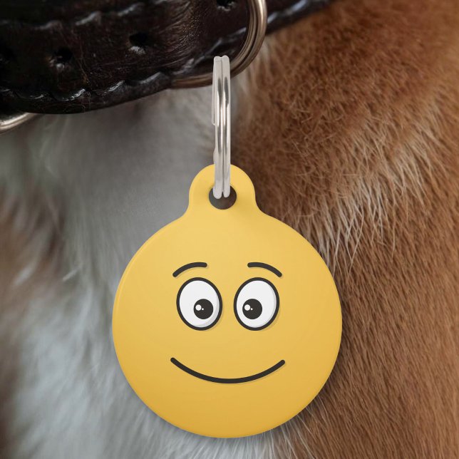 Smiling Face with Open Eyes Pet ID Tag (Creator Uploaded)