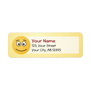 Smiling Face with Open Eyes Return Address Label