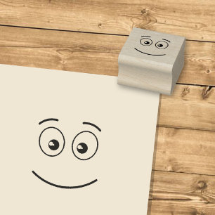 Smiling Face with Open Eyes Rubber Stamp