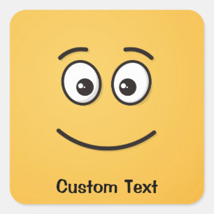 Smiling Face with Open Eyes Square Sticker