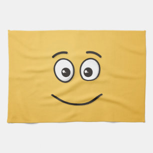 Smiling Face with Open Eyes Tea Towel