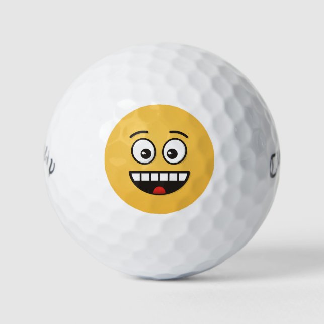 Smiling Face with Open Mouth Golf Balls (Front)