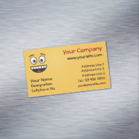 Smiling Face with Open Mouth Magnetic Business Car