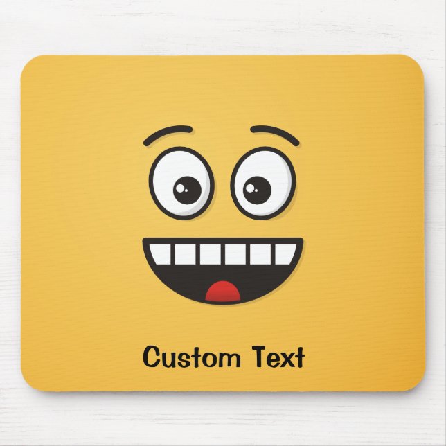 Smiling Face with Open Mouth Mouse Pad (Front)