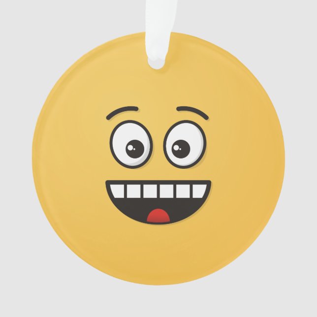 Smiling Face with Open Mouth Ornament (Front)