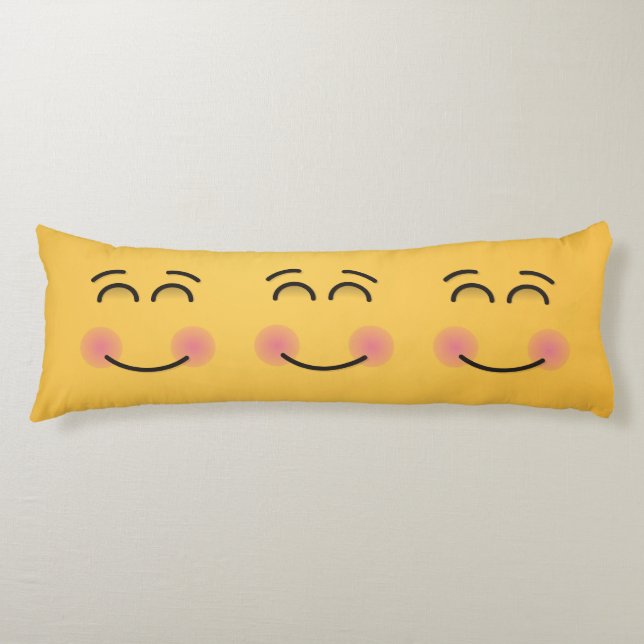 Smiling Face with Smiling Eyes Body Cushion (Front)