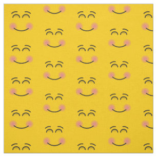 Smiling Face with Smiling Eyes Fabric