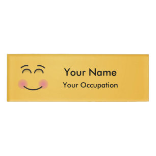 Smiling Face with Smiling Eyes Name Tag