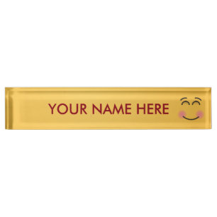 Smiling Face with Smiling Eyes Nameplate