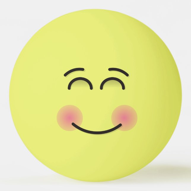 Smiling Face with Smiling Eyes Ping Pong Ball (Front)