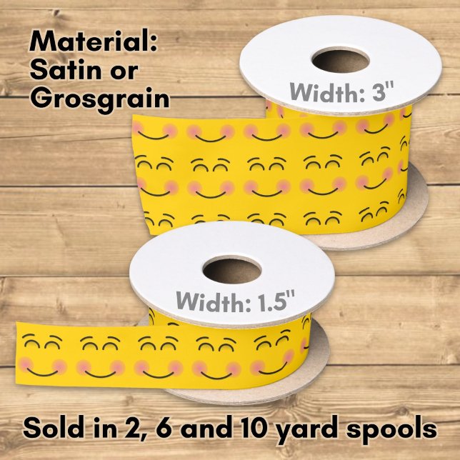 Smiling Face with Smiling Eyes Satin Ribbon (Creator Uploaded)