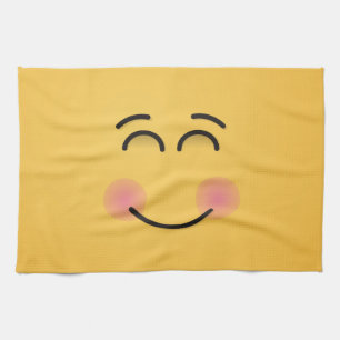 Smiling Face with Smiling Eyes Tea Towel