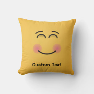 Smiling Face with Smiling Eyes Throw Pillow