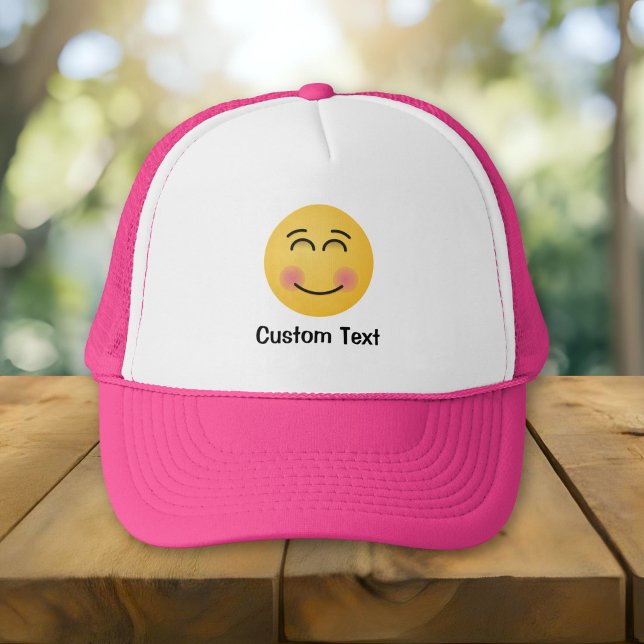 Smiling Face with Smiling Eyes Trucker Hat (Creator Uploaded)