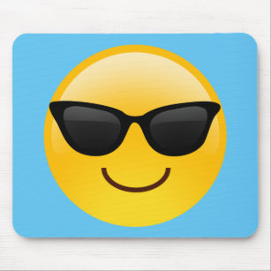 Smiling Face With Sunglasses Cool Emoji Mouse Pad