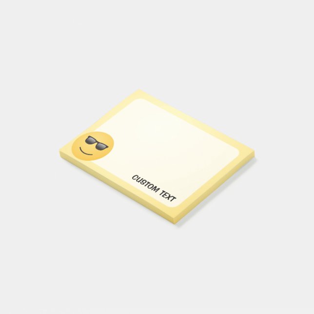 Smiling Face with Sunglasses Post-it Notes (Angled)