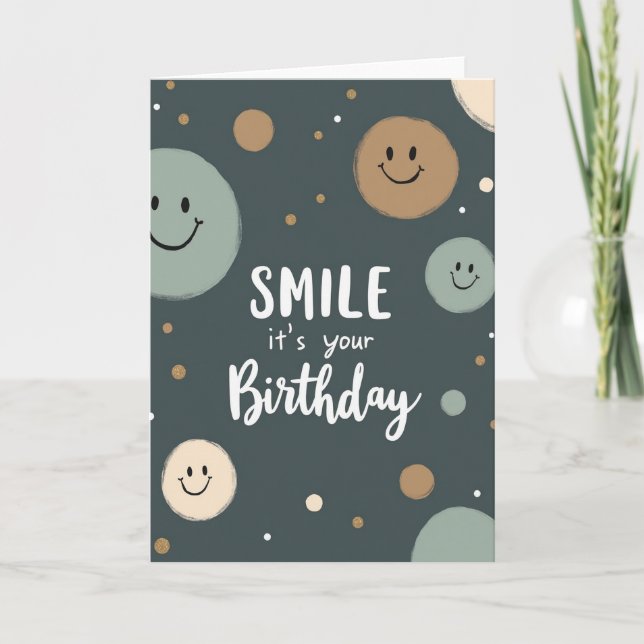 Smiling Faces Birthday Card (Front)