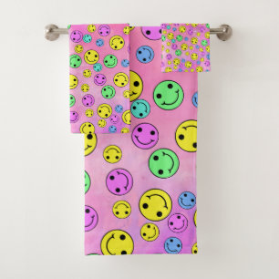 Smiling Faces Chem 5 Bath Towel Set
