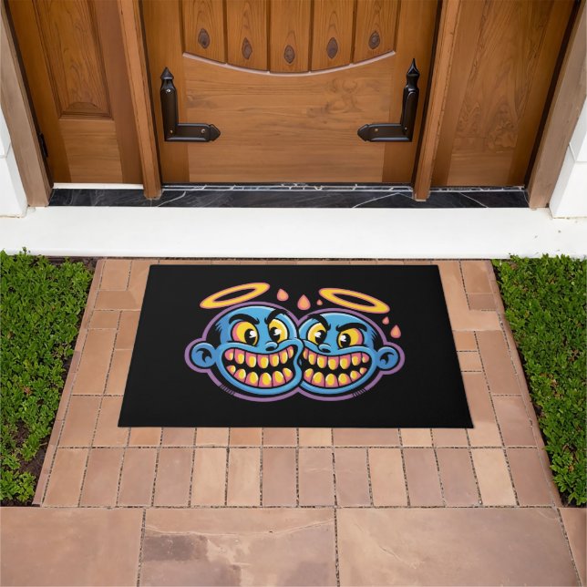 Smiling faces. doormat (Outdoor)