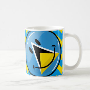 Smiling Flag of Saint Lucia Coffee Mug