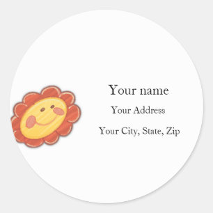 Smiling Flower - Address Label