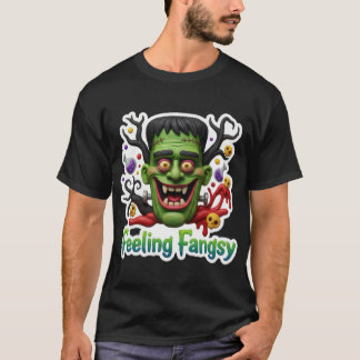 Smiling Frankenstein monster with fangs T-Shirt