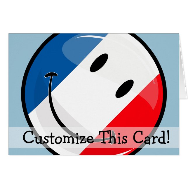 Smiling French Flag (Front Horizontal)