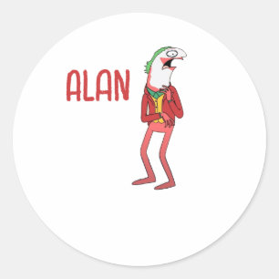 Smiling Friends Alan  Classic Round Sticker