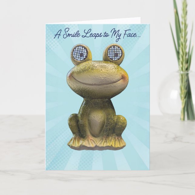 Smiling Frog Thinking of You Card (Front)