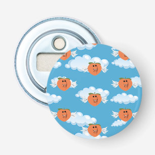 Smiling Fruit Funny Peach Food Humour Emojis Joke Bottle Opener