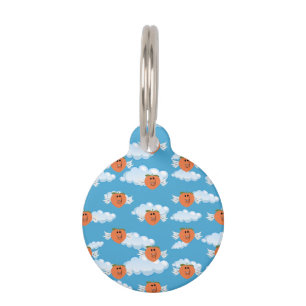 Smiling Fruit Funny Peach Food Humour Emojis Joke Pet Tag