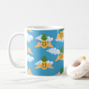 Smiling Fruit Funny Pineapple Happy Face Emojis Coffee Mug