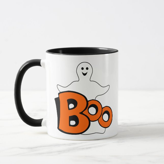 Smiling Ghost Boo Mug (Left)