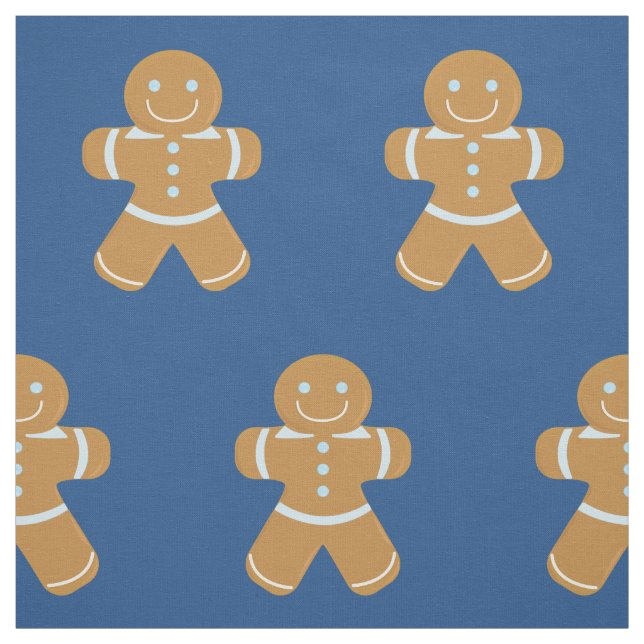 Smiling gingerbread man fabric (Swatch)