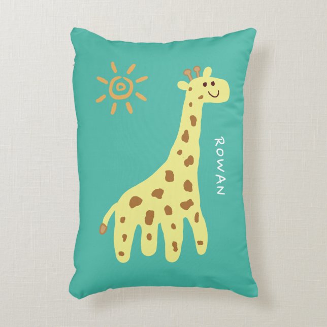 Smiling Giraffe Custom Accent Pillows (Front(Vertical))