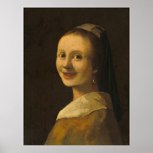 Smiling Girl - Johannes Vermeer Fine Art Poster (Front)