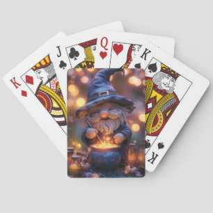 Smiling Gnome Stirring Magic Pot Playing Cards