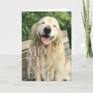 Smiling Golden Retriever Dog Mother's Day Card