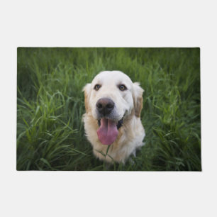 Smiling Golden Retriever   Doormat