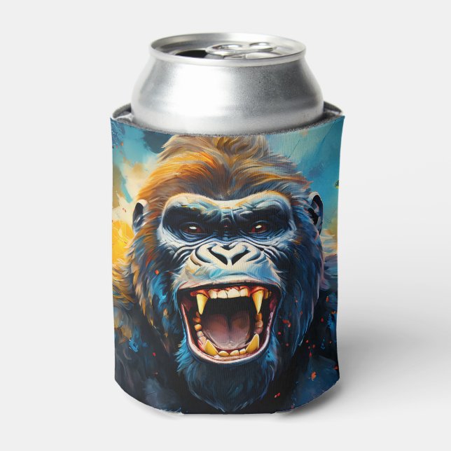 Smiling Gorilla  Can Cooler (Can Front)