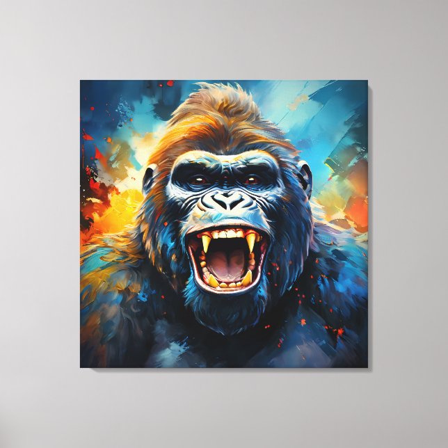 Smiling Gorilla  Canvas Print (Front)