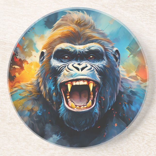 Smiling Gorilla  Coaster (Front)
