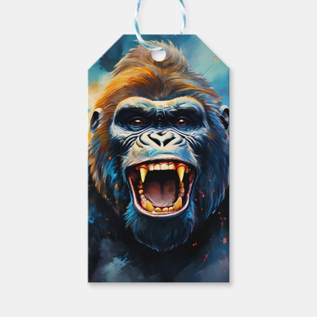 Smiling Gorilla  Gift Tags (Front)