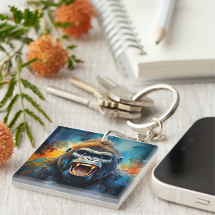 Smiling Gorilla  Key Ring